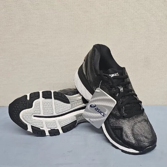 NEW ASICS Gel Nimbus 19 Black Onyx Silver Womens 7 US Medium 38 EUR T750N - Picture 8 of 10